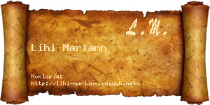 Lihi Mariann névjegykártya